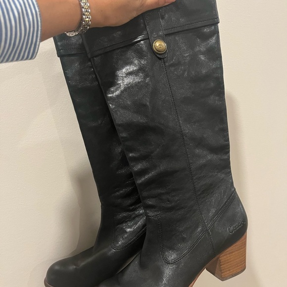 Coach Black Over the Knee Boots - Picture 2 of 5